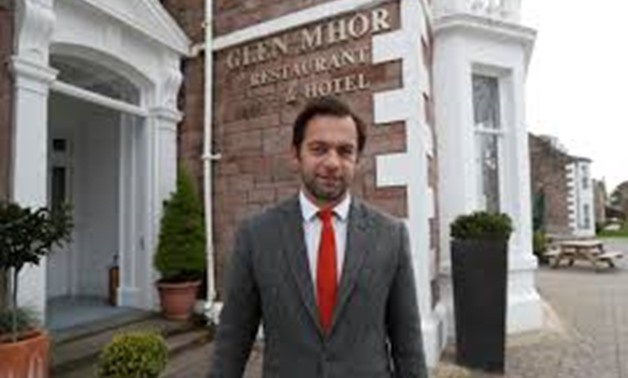 Emmanuel Moine, the manager of Glen Mhor Hotel, poses for a photograph in Inverness, Scotland, Britain March 8, 2019. Picture taken March 8, 2019. REUTERS/Russell Cheyne
