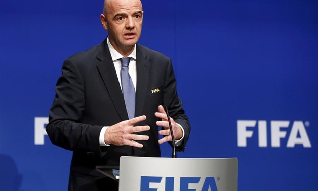 FIFA President Gianni Infantino addresses a news conference after a FIFA Council in Zurich, Switzerland, January 10, 2017. REUTERS/Arnd Wiegmann 