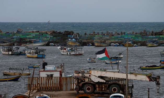 Palestinian fishing boats are seen in Gaza seaport after Israeli's reduction of the fishing zone, in Gaza City March 25, 2019. REUTERS/Mohammed Salem