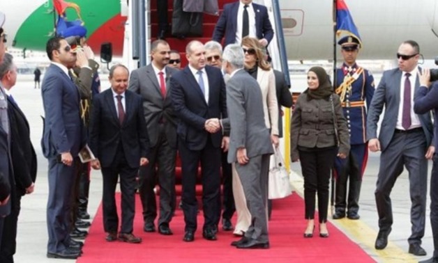 Bulgarian President Rumen Radev arrived Egypt on March 26 2019 - Press Photo