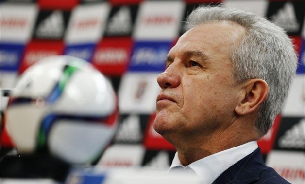 Japan's head coach Javier Aguirre attends a news conference in Tokyo December 15, 2014. REUTERS/Thomas Peter