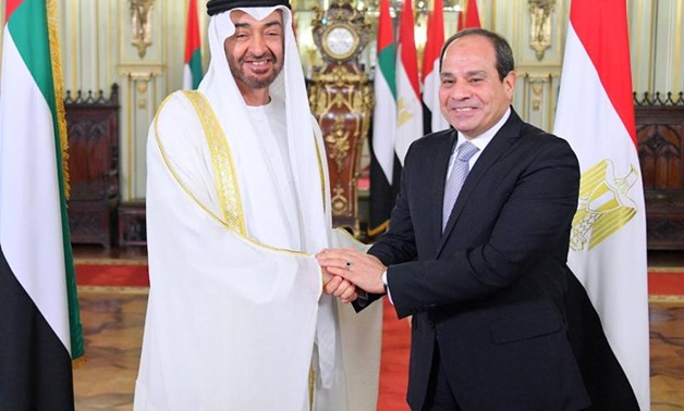President Abdel Fatah al-Sisi received Crown Prince of Abu Dhabi and Deputy Supreme Commander of the Emirati Armed Forces Sheikh Mohamed Bin Zayed Al Nahyan in Alexandria’s Ras Al Tin Palace. March 27, 2019. Press Photo 