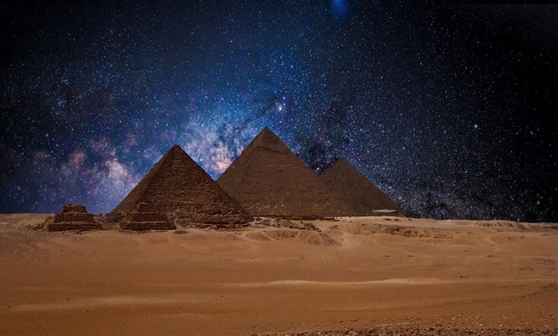 Giza's Pyramids at night- CC via Pixabay-sciencefreak