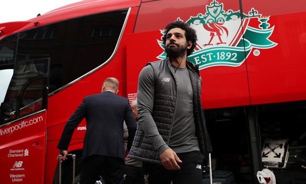  Soccer Football - Premier League - Fulham v Liverpool - Craven Cottage, London, Britain - March 17, 2019 Liverpool's Mohamed Salah arrives before the match REUTERS/Hannah McKay EDITORIAL USE ONLY. No use with unauthorized audio, video, data, fixture list