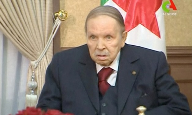 FILE PHOTO: Algeria's President Abdelaziz Bouteflika looks on during a meeting with army Chief of Staff Lieutenant General Gaid Salah in Algiers
