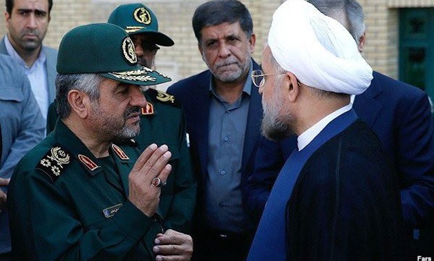 President Hassan Rouhani and Mohammad Ali Ja'afari, commander of IRGC - Radio Farda
