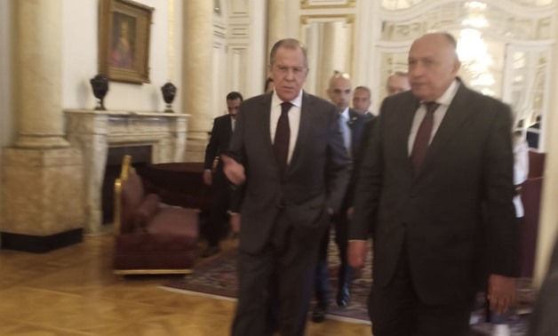 Minister of Foreign Affairs Sameh Shokry and his Russian counterpart Sergey Lavrov met in Cairo, Egypt. April 6, 2019. Egypt Today 
