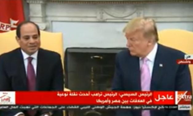 President Abdel Fatah al-Sisi and his American counterpart, Donald Trump, Tuesday at the White House