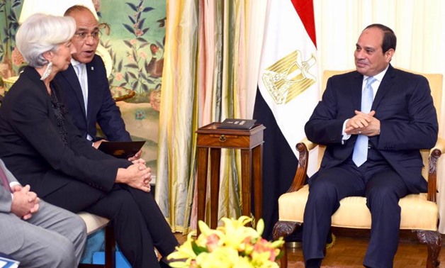 President Sisi meets with Christine Lagarde, managing director of the International Monetary Fund – Press photo