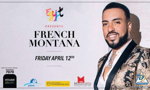 File - Famed rapper French Montana will perform for the first time in Egypt on April 12 in 6 th of October city.