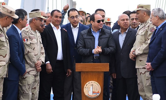 FILE: President Abdel Fatah al-Sisi inspected in the wee hours of Sunday Rod el Farag axis in preparation for its inauguration.