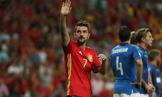 Europe - Spain vs Italy - Madrid, Spain - September 2, 2017 Spain's David Villa waves to fans after the game REUTERS/Sergio Perez 