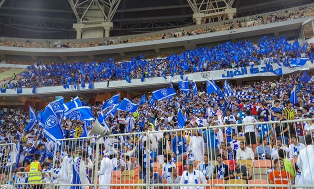 File- Al Hilal fans, photo courtesy of Al Hilal Twitter account