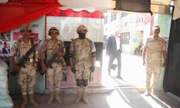 Security forces outside polling stations - Amr Mostafa/Egypt Today