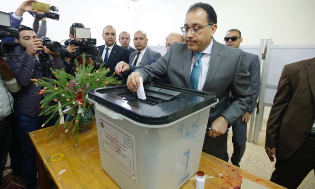 Prime Minister Mostafa Mabdouli vote in referendum on 1st voting day - Mohamed Hosary/Egypt Today