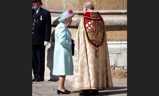 Britain's Queen Elizabeth arrives at the Easter Mattins Service at St. George's Chapel in Windsor, Britain April 21, 2019. Ian Vogler/Pool via REUTERS
