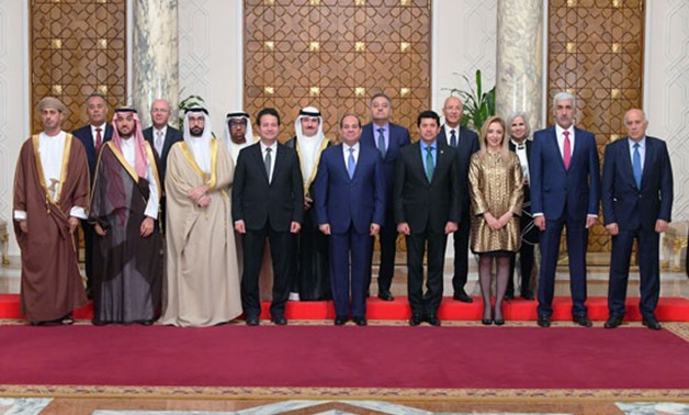 Egypt's President Abdel Fatah al-Sisi receives on Monday the ministers of youth of the Arab states in Cairo – Press photo