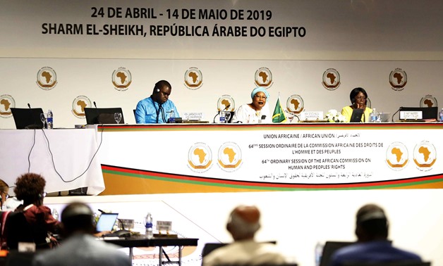 Session on human rights situation in Africa on the fourth day of the 64th Ordinary Session of the African Commission on Human and Peoples’ Rights (ACHPR) held in Sharm El Sheikh, Egypt. April 27, 2019. EgyptToday/Maher Eskandar 
