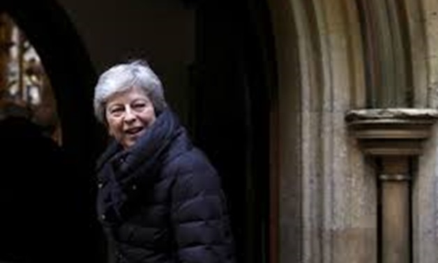 FILE PHOTO: Britain's Prime Minister Theresa May arrives at church, as Brexit turmoil continues, in Sonning, Britain, May 5, 2019. REUTERS/Simon Dawson
