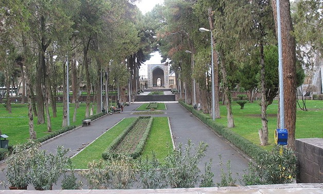 Old entrance of Khayyam garden at Imamzadeh Mahruq mausoleum in Neyshabur, Iran. March 15, 2007 - CC via Wikimedia Commons/Nik_Pendaar
