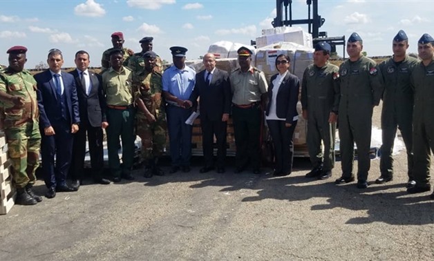 Egyptian Ambassador to Zimbabwe Mohamed Fahmy received Wednesday two military planes carrying aid to face the aftermath of the hurricane that hit Mozambique, Malawi and Zimbabwe in the presence of the minister of local government, public works and nationa