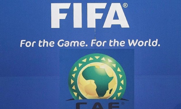 Logos of FIFA and CAF