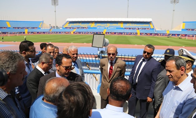 Presidential Adviser for National and Strategic Projects Sherif Ismail makes a visit to the Suez Stadium – Press photo