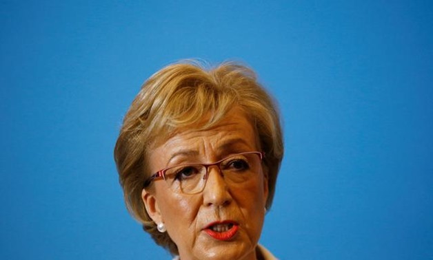 British Conservative Andrea Leadsom speaks during the launch of her campaign for the Conservative Party leadership, in London, Britain June 11, 2019. REUTERS/Henry Nicholls

