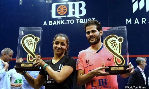 Raneem El Welily&KarimAbdelgawad crown CIB International Squash Champions - FILE