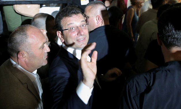 Ekrem Imamoglu, mayoral candidate of the main opposition Republican People's Party (CHP), leaves the CHP election coordination centre in Istanbul, Turkey, June 23, 2019. REUTERS/Huseyin Aldemir
