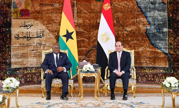 President Nana Akufo-Addo meets on Tuesday with President Abdel Fatah al-Sisi in Cairo - Press photo