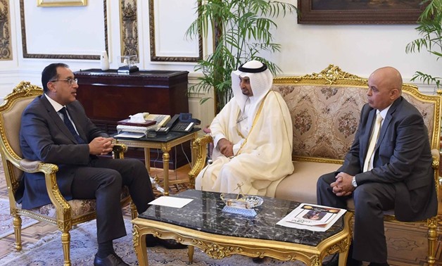 Prime Minister Mostafa Madbouli (L) meets with Hazem Zagzoug, CEO of Andalusia Group for Medical Services (R) – Press photo