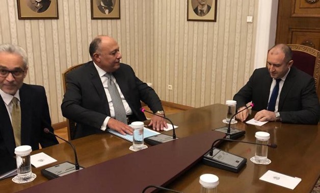 FILE - Egyptian Foreign Minister SamehShoukry met Thursday with the Bulgarian President Rumen Radev in Sofia - Press photo