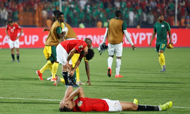 Soccer Football - Africa Cup of Nations 2019 - Round of 16 - Egypt v South Africa - Cairo International Stadium, Cairo, Egypt - July 6, 2019 Egypt's Mohamed Salah looks dejected after the match REUTERS/Amr Abdallah Dalsh