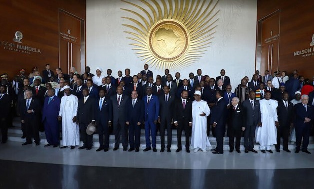 Heads of State and Government of all the 55 African countries posing for a group photo on the sidelines of the 32nd ordinary session that took place in Addis Ababa, Ethiopia. July 7, 2019. African Union Commission (AUC) 
