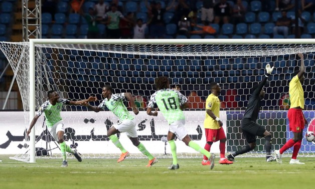Alexandria Stadium, Alexandria, Egypt - July 6, 2019 Nigeria's Odion Ighalo celebrates scoring their second goal REUTERS/Suhaib Salem 