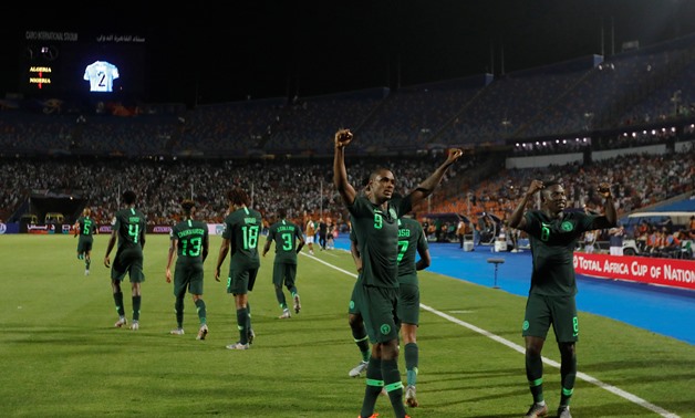 Soccer Football - Africa Cup of Nations 2019 - Semi Final - Algeria v Nigeria - Cairo International Stadium, Cairo, Egypt - July 14, 2019 Nigeria's Odion Ighalo celebrates scoring their first goal REUTERS/Amr Abdallah Dalsh
