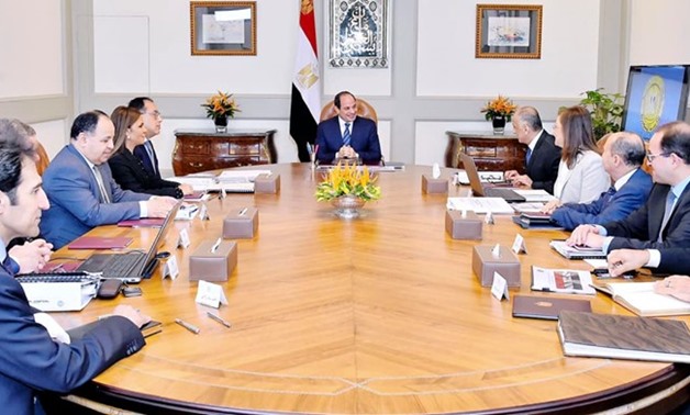 Egypt's President Abdel Fatah al-Sisi has called on officials to continue working on reducing the public debt and budget deficit, during a meeting with members of the ministerial economic committee – Press photo
