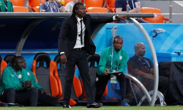  Ekaterinburg Arena, Yekaterinburg, Russia - June 24, 2018 Senegal coach Aliou Cisse gestures during the match REUTERS/Andrew Couldridge