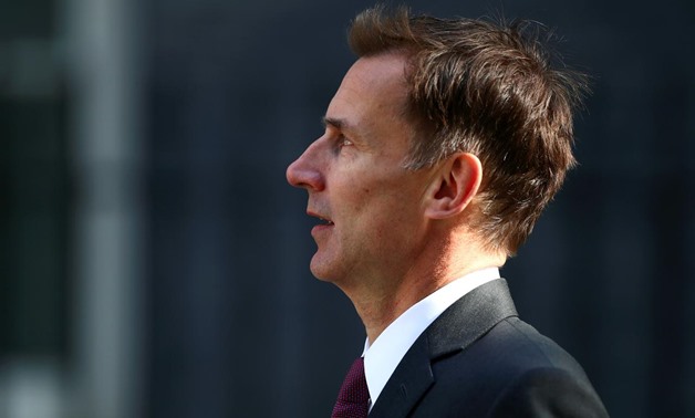 Britain's Foreign Secretary Jeremy Hunt is seen outside Downing Street, as uncertainty over Brexit continues, in London, Britain May 15, 2019.
