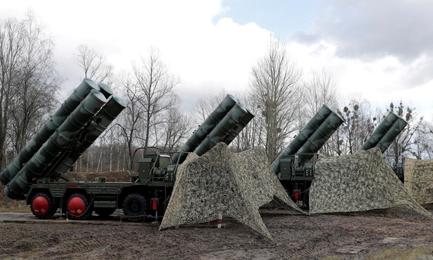 FILE PHOTO: A view shows a new S-400 "Triumph" surface-to-air missile system after its deployment at a military base outside the town of Gvardeysk near Kaliningrad, Russia March 11, 2019. REUTERS/Vitaly Nevar/File Photo