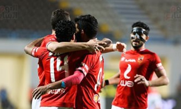 Al Ahly players celebrate winning the Egyptian League title - FILE