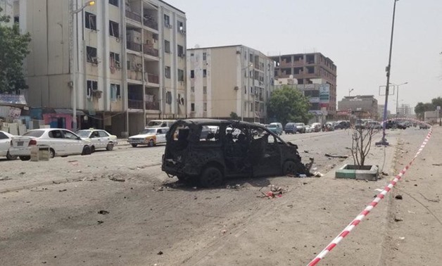 The explosion happened in Omar Al-Mokhtar neighborhood in Aden, during a morning police roll-call. (File/AFP)
 
