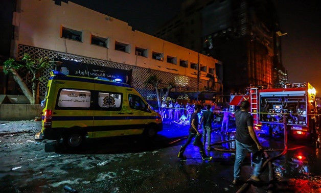 The National Cancer Institute explosion scene in Cairo, Egypt. August 6, 2019. Egypt Today/Hussein Talal