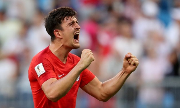FILE PHOTO: Soccer Football - World Cup - Quarter Final - Sweden vs England - Samara Arena, Samara, Russia - July 7, 2018 England's Harry Maguire celebrates after the match REUTERS/Lee Smith
