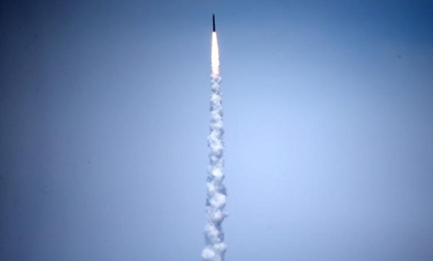 The Ground-based Midcourse Defense (GMD) element of the U.S. ballistic missile defense system launches during a flight test from Vandenberg Air Force Base, California, U.S., May 30, 2017. REUTERS/Lucy Nicholson
