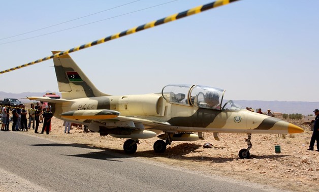 FILE - A warplane belonging to eastern Libyan forces, July 22, 2019. REUTERS/Stringer