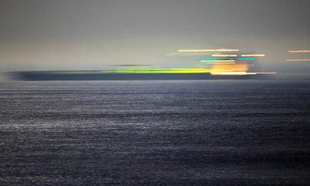Iranian oil tanker Adrian Darya 1, previously named Grace 1, sails after the Supreme Court of the British territory lifted its detention order, in the Strait of Gibraltar, Spain, August 19, 2019. Picture taken with long exposure. REUTERS/Jon Nazca
