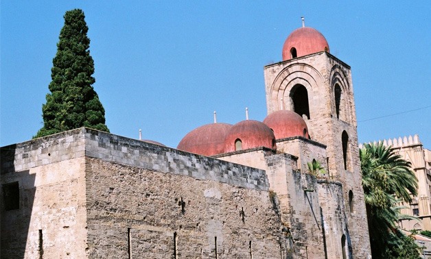 The church of San Giovanni degli Eremiti in Palermo, Sicily. It operated as a masjid during the era of Muslim Sicily- Creative Commons via Wikimedia.