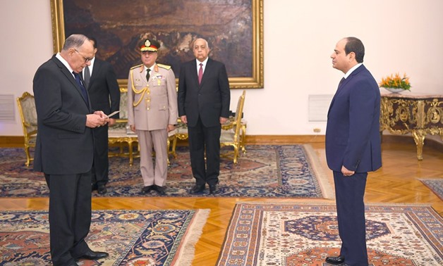 President Sisi attends inauguration of State Lawsuits Authority new head Abu Bakr Al-Seddiq Amer - Press photo